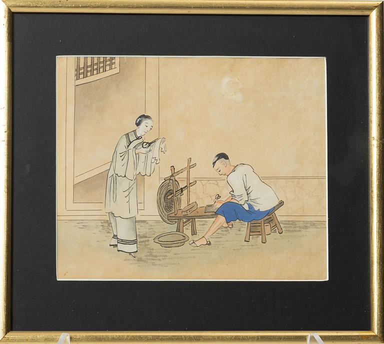 Unidentifed artist, 37 watercolours, China, 20th century.