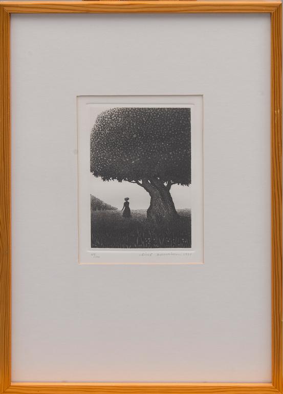 VÄINÖ ROUVINEN, akvatint, signerad, daterad 1980 och numrerad 64/100.