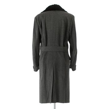 A.W. BAUER, a grey wool overcoat.