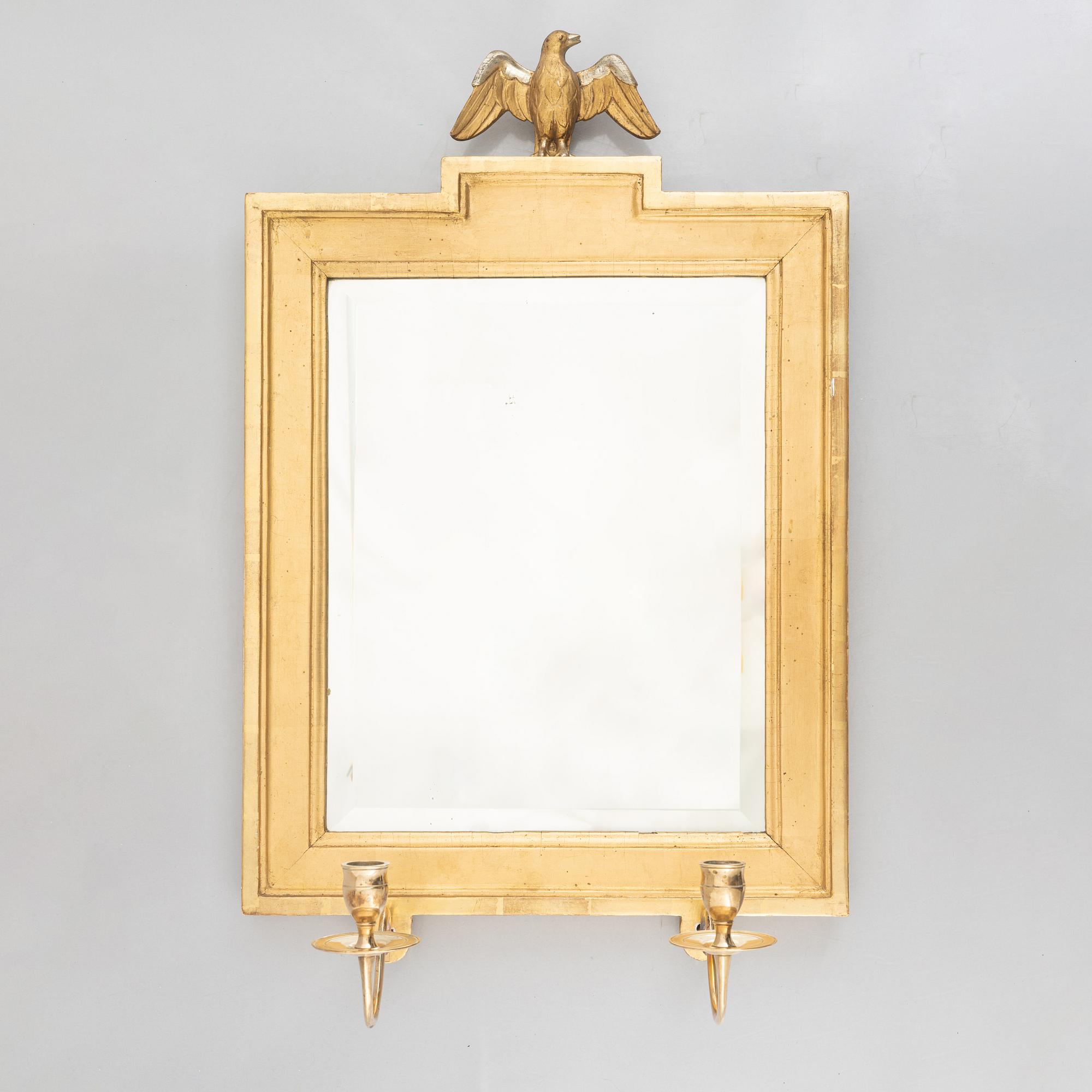 A gilded mirror sconce, second half of the 20th century.