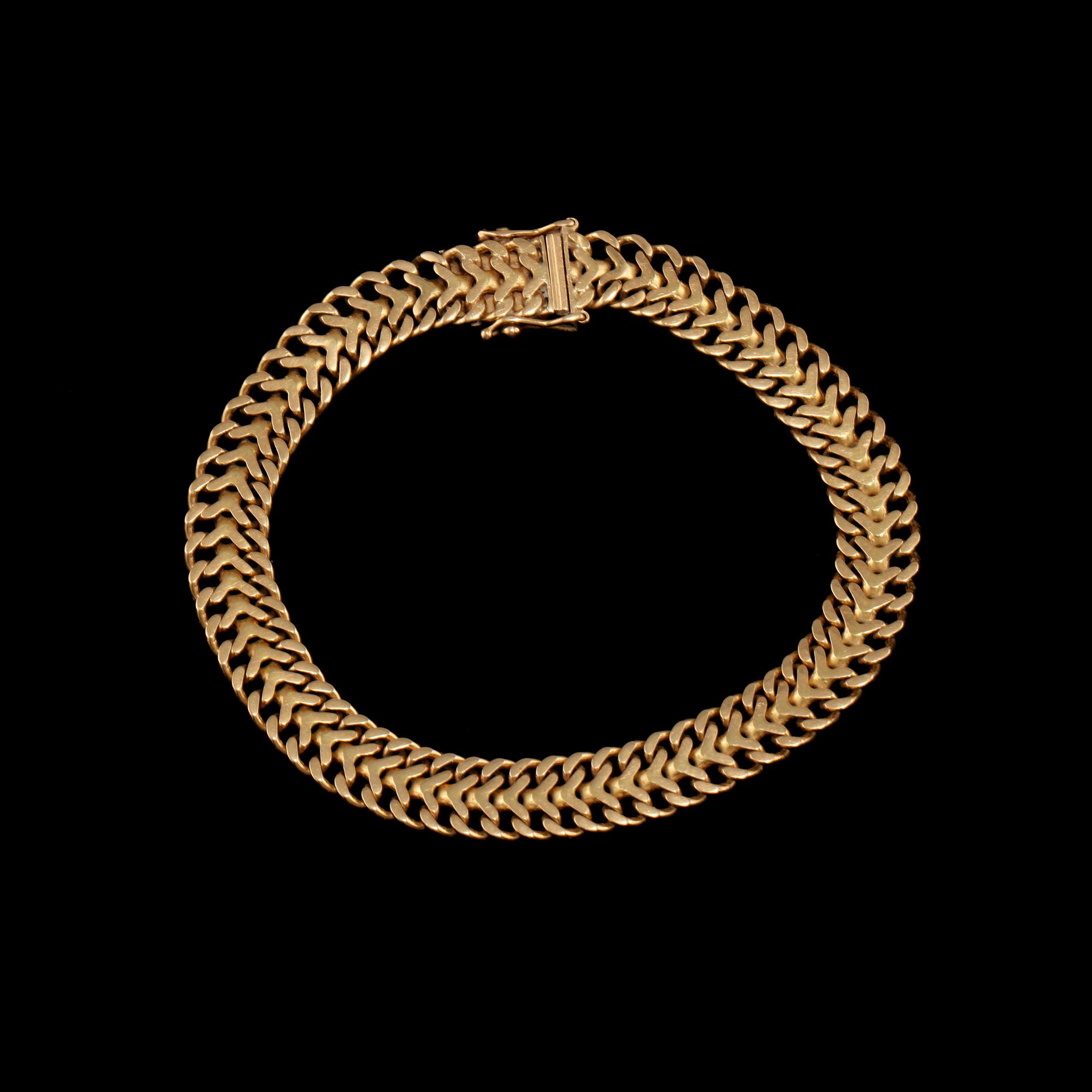 ARMLÄNK, 18k guld, ÄSA Ädelsmycken ,Stockholm, 1968. Vikt 18 g.
