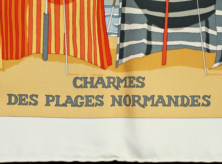 SCARF, siden, "Charmes des Plages Normandes", design Loïc Dubigeon, Hermès, Paris.