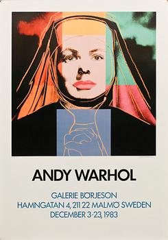 ANDY WARHOL, efter, affischer, 3 st, Galerie Börjeson 1983.