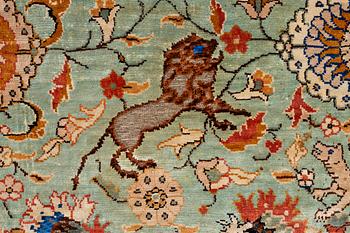 Matta, silke och metall Kayseri, Anatolien, ca 184 x 132 cm.