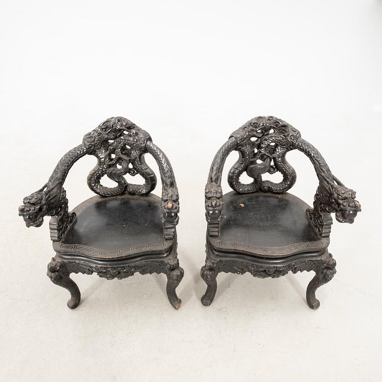 Furniture set, three pieces, China, circa 1900.