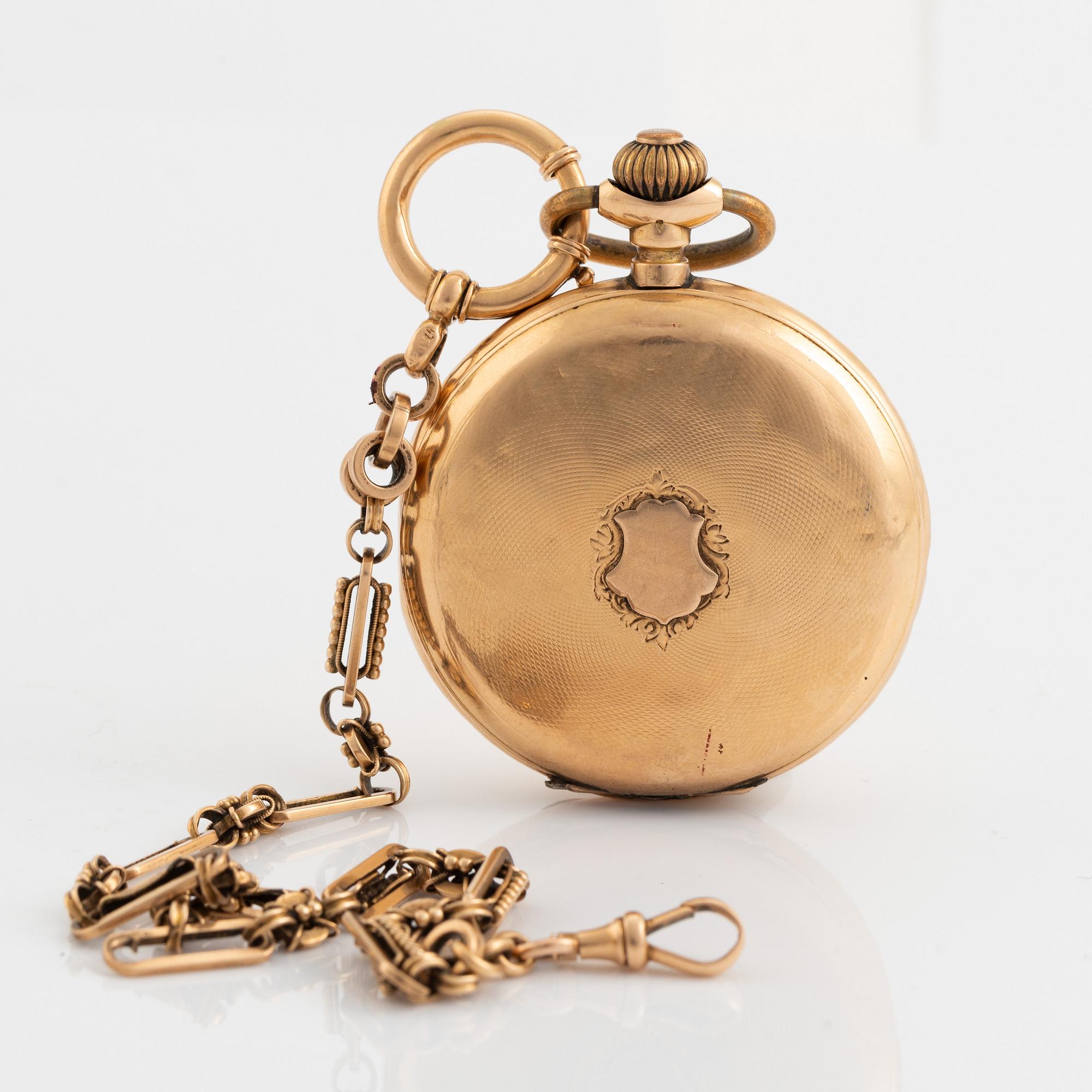 American Waltham Watch Co, pocket watch, hunter, 49,5 mm.