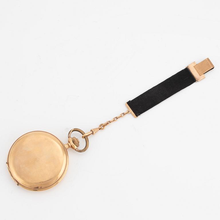 Pocket watch, 14K gold, 55 mm.