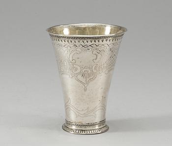 712. A Swedish silver beaker, makers mark by Erik Granroth, Sala 1746.