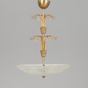 TAKLAMPA, troligen Orrefors, 1900-talets mitt.
