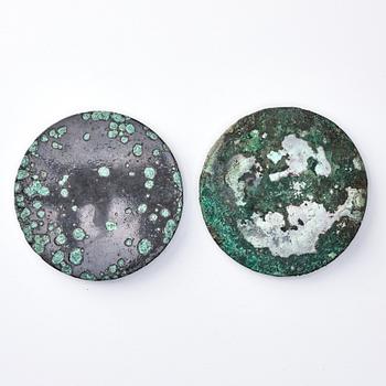 Two bronze mirrors with mythical animals, Tang dynasty (618–907).