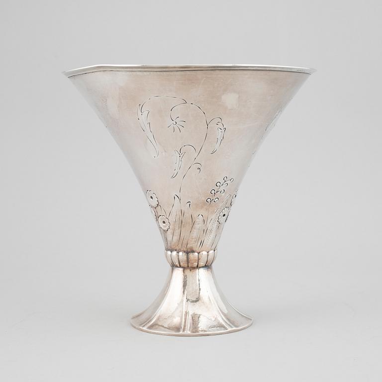 A silver vase, maker' mark K. Andersson, Stockholm, 1931.