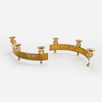Ljusstake, mässing, 1900-tal.
