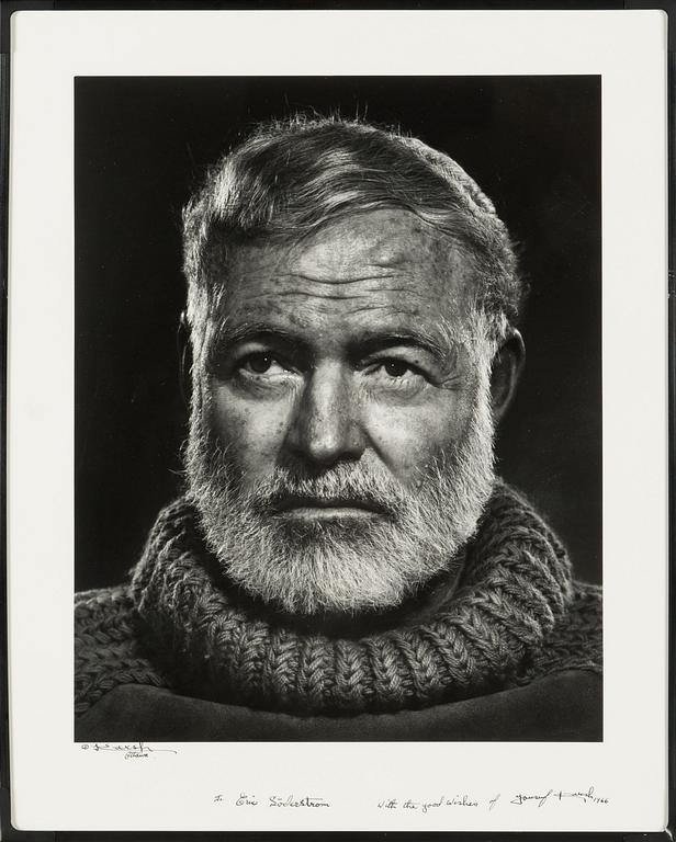 Yousuf Karsh, fotografi, signerad 1966 med dedikation.