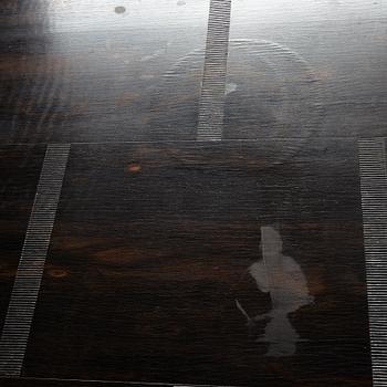 Hjalmar Jackson, A Hjalmar Jackson ebony and pearwood desk/library table, Stockholm ca 1934.