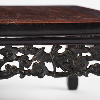 A Chinese hardwood kang table, late Qing dynasty.