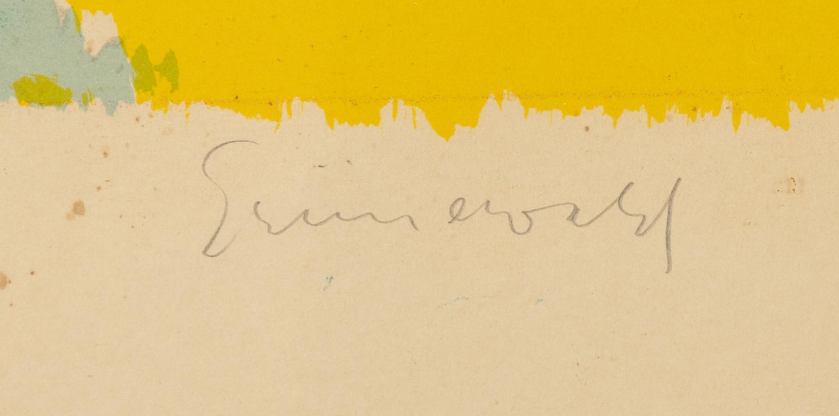 Isaac Grünewald, lithograph in colours, signed 8/200.