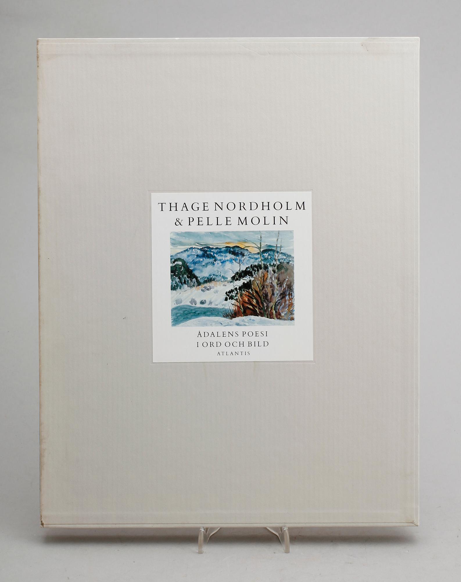 BOK, "Ådalens Poesi i Ord och Bild", Thage Nordholm och Pelle Molin. Bilbliofilutgåva 97/175. Atlantis 1988.