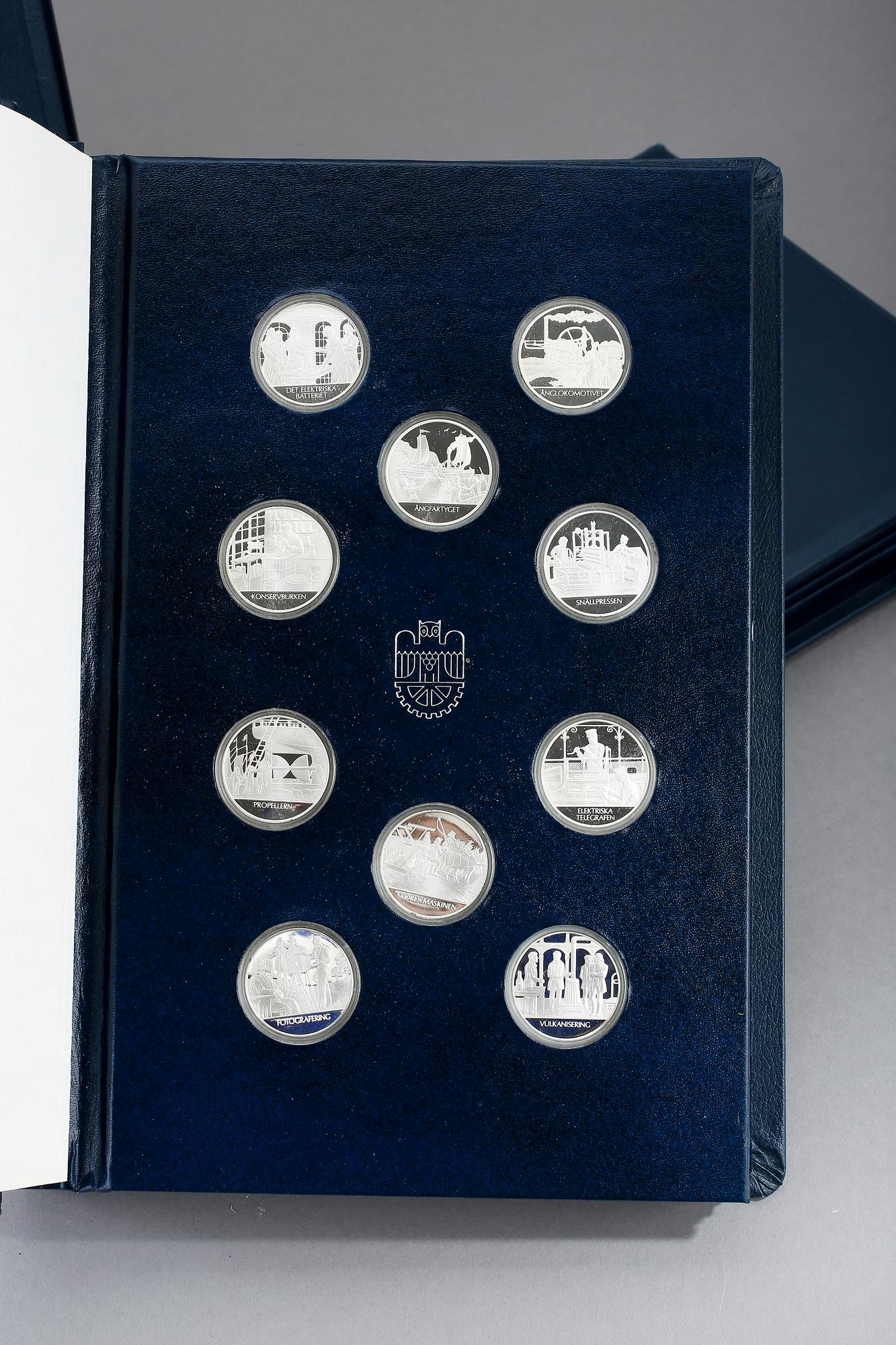 SAMLARMYNT, sterlingsilver, 100 st. Franklin Mint.