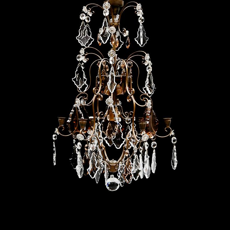 LJUSKRONA, barockstil, 1900-talets mitt. Höjd 82 cm.