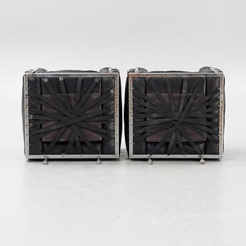 Le Corbusier, Pierre Jeanneret & Charlotte Perriand, a pair of 'LC2' easy chairs, Cassina.