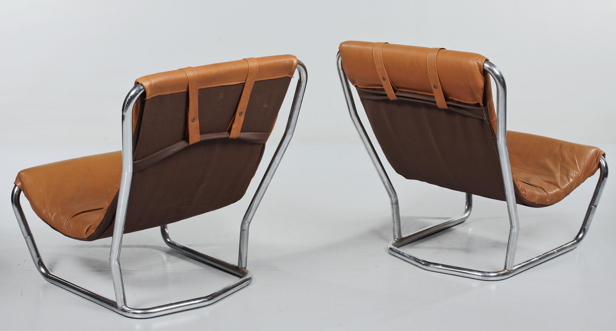 FÅTÖLJER, ett par, 1960/1970-tal.
