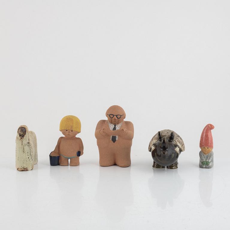 Lisa Larson, figuriner, 5 st, Gustavsberg.
