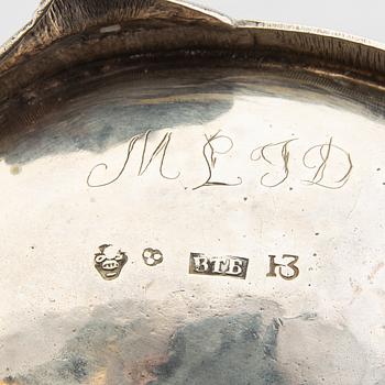 A Swedish 19th century silver creamer mark of B Tornberg Linköping 1815 weight 134 grams.