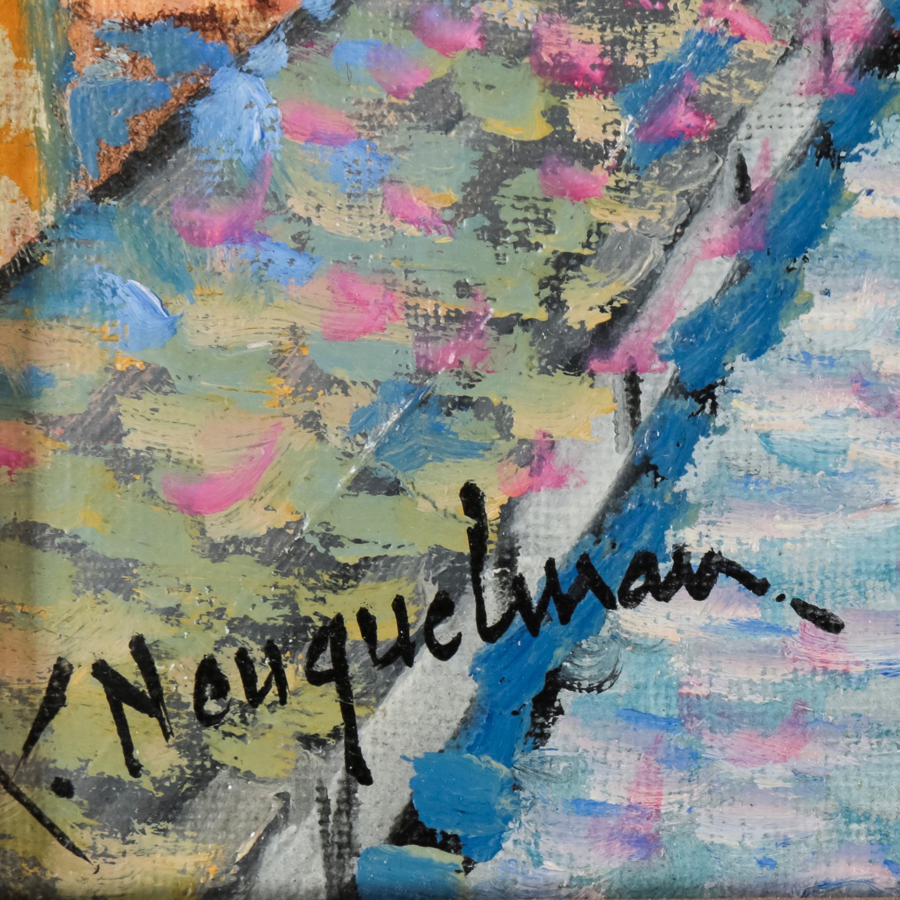 LUCIEN NEUQUELMAN, olja på duk, signerad. Dat á tergo 1965.