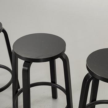 ALVAR AALTO, 4 pcs stool, Artek Finland 2012.