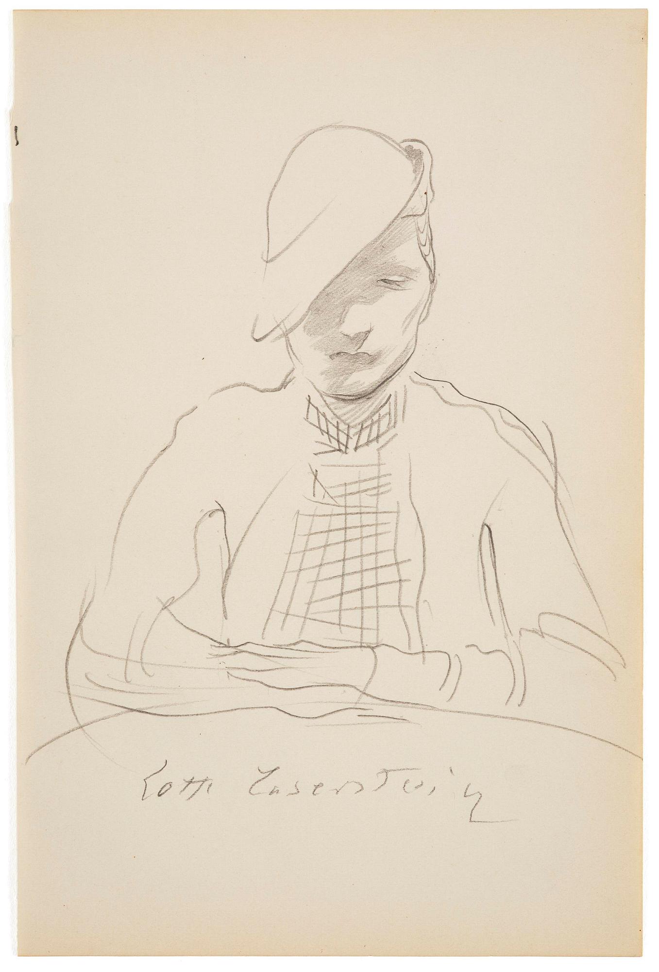 Lotte Laserstein, Portrait of a lady in a hat.