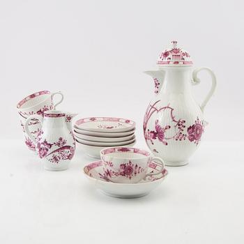 Meissen coffee service, 7 pieces, porcelain from the Marcolini period (1774-1814).