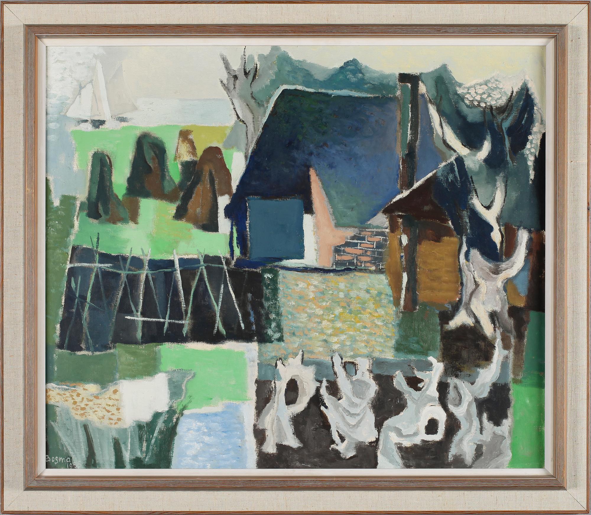 WIM BOSMA, olja på duk, signerad och daterad 1956.