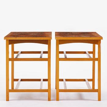 Josef Frank, a pair of side tables, model B 2184, Firma Svenskt Tenn, Sweden, mid-20th century.