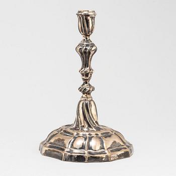 A silver candlestick, possibly Germany, late 19th century.