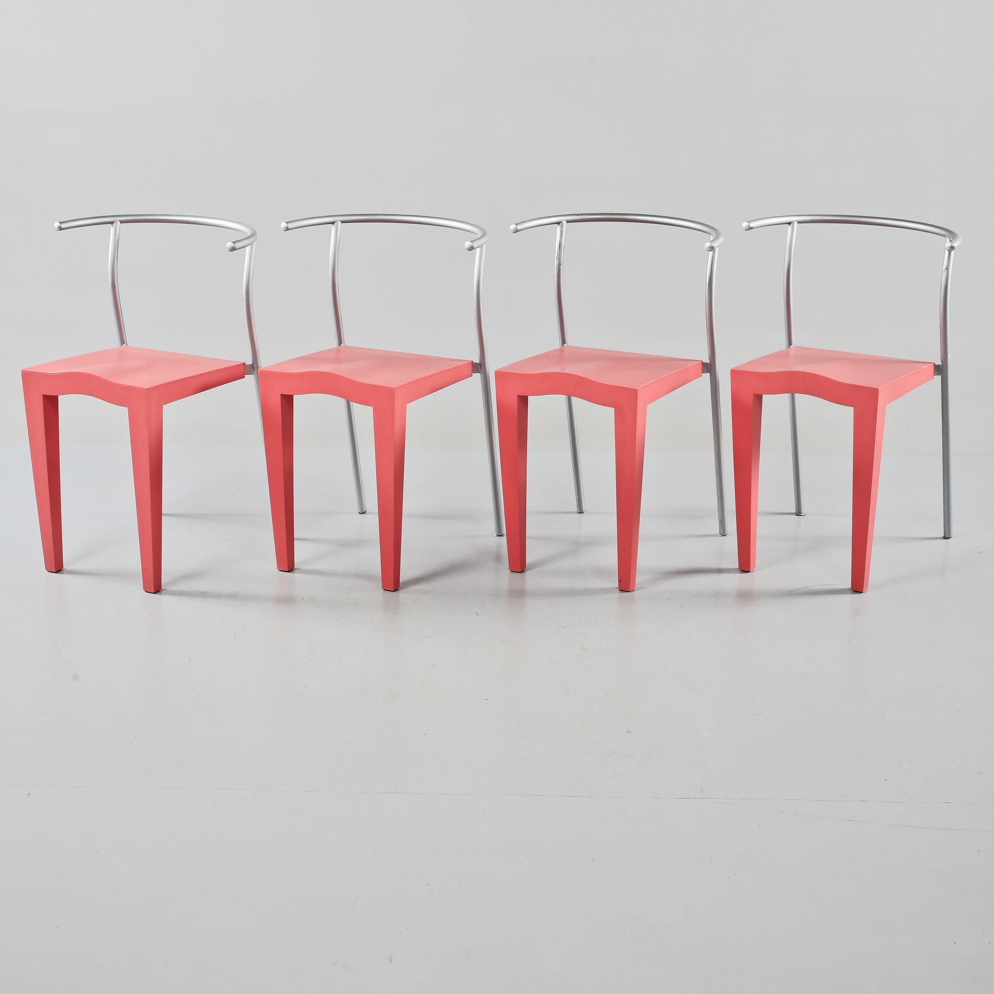 STOLAR, 4 st, "Dr Glob", Philippe Starck, Kartell, Italien, formgivna 1988.