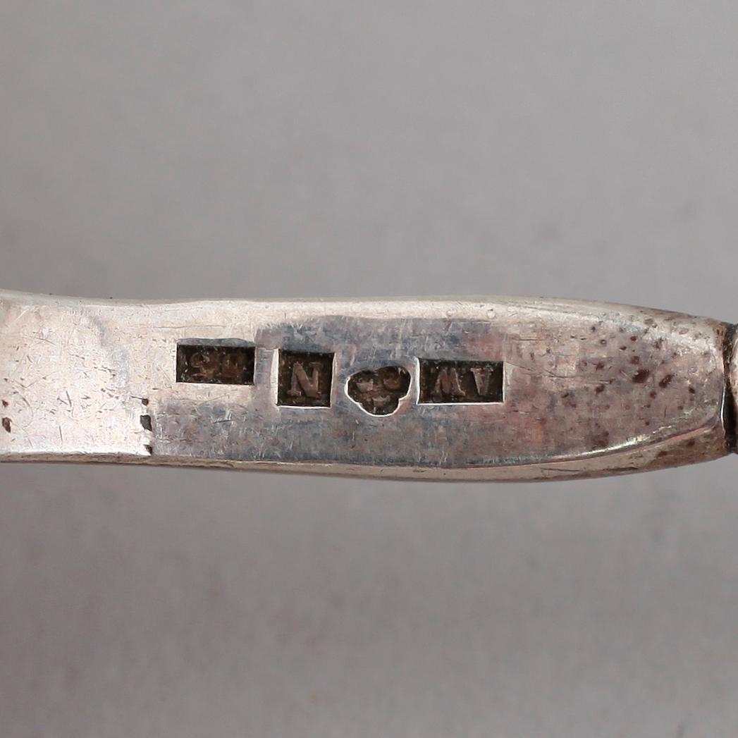 SÅSSLEV, silver, stämplad A. Wennerstam,  Norrköping 1863.