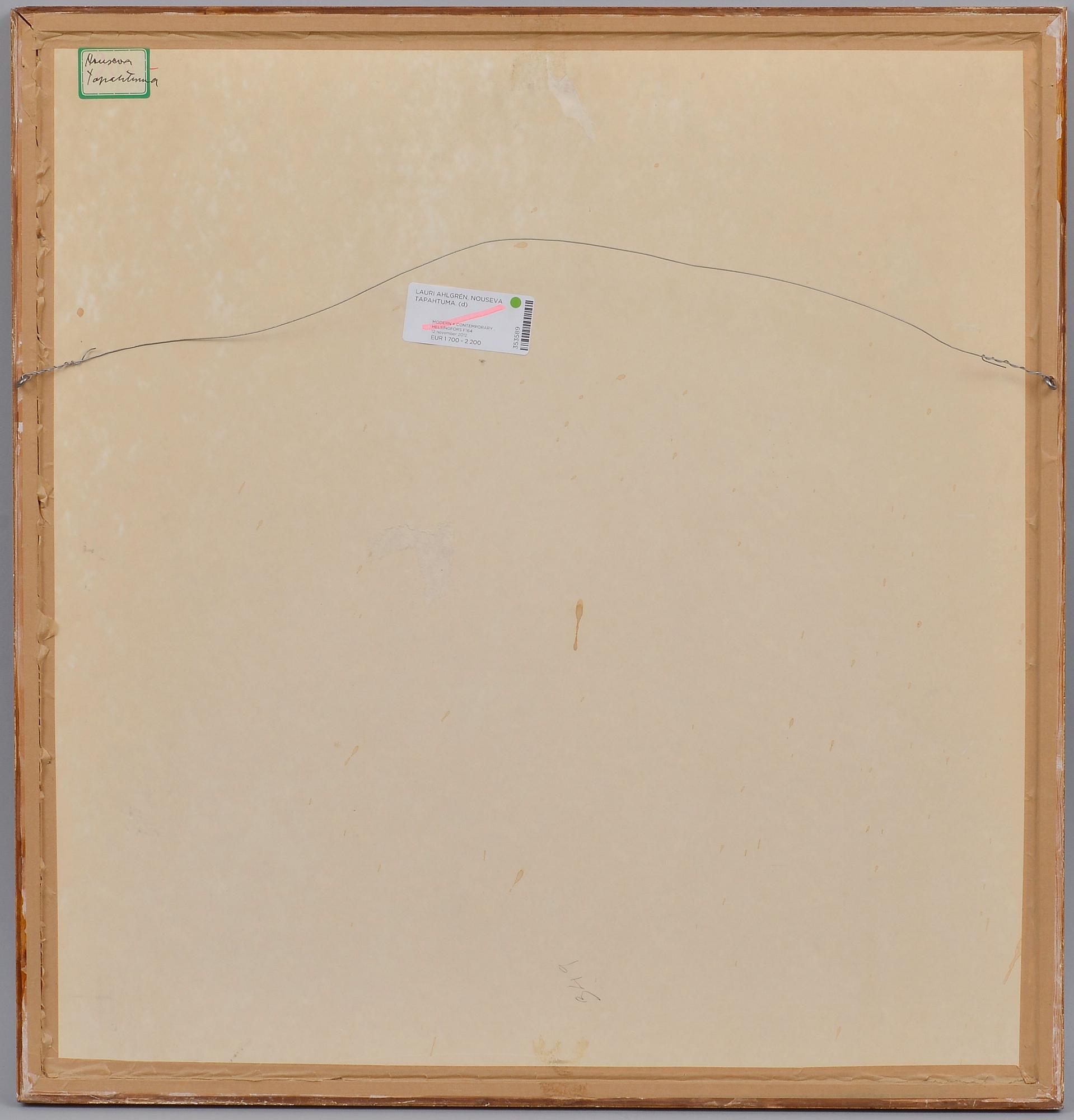 LAURI AHLGRÉN, gouache, signerad och daterad 1973.