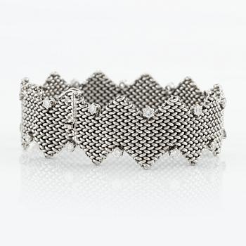 W.A. Bolin, bracelet, 18K white gold with brilliant-cut diamonds, Stockholm 1966.