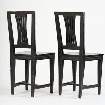 Stolar, ett par, Sverige, omkring år 1800, Sengustavianska.