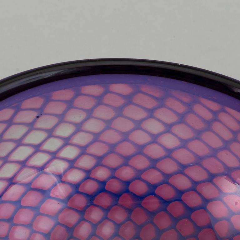 Sven Palmqvist, a signed glass vase and bowl, 'Kraka', Orrefors.