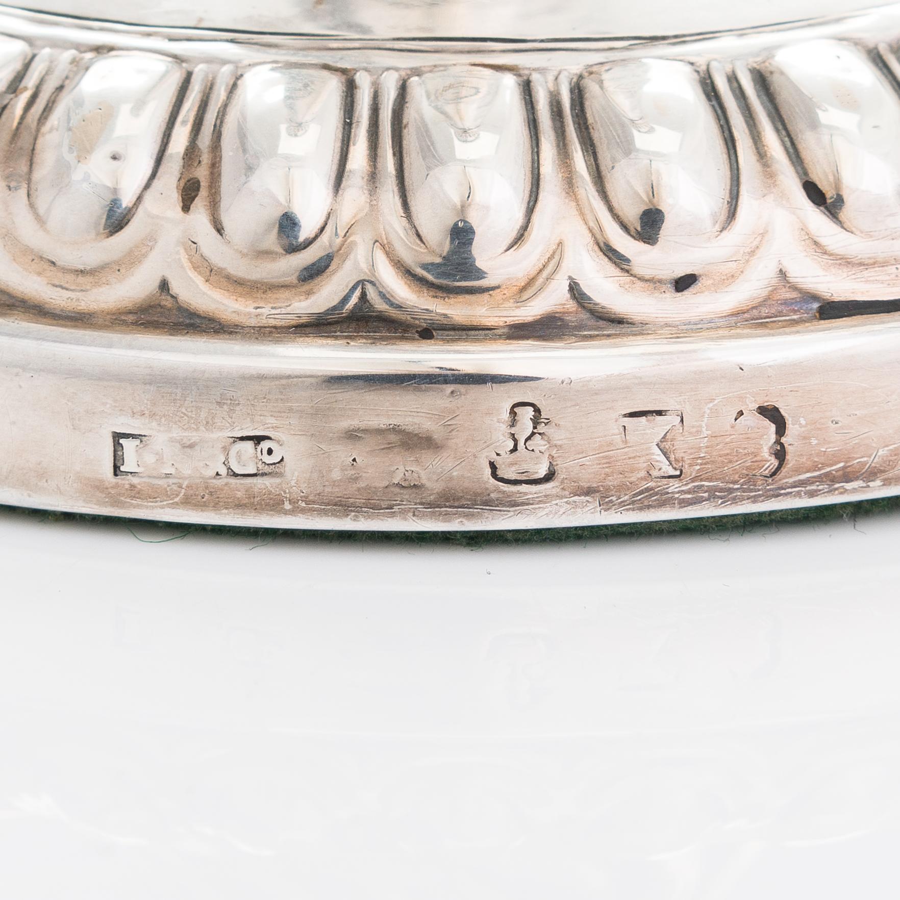 John Roberts & Co, ljusstakar, ett par, silver, Sheffield 1809, England.