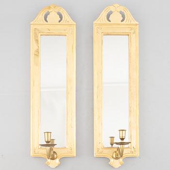A pair of 'Regnaholm' mirror sconces, IKEA's 18th-century series, 1990s.
