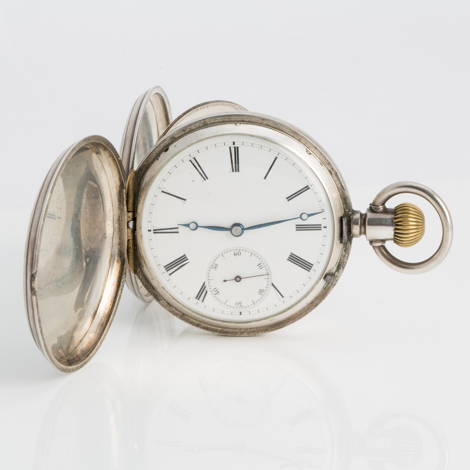 POCKET WATCH, 50 mm, "Breguet", hunter case,