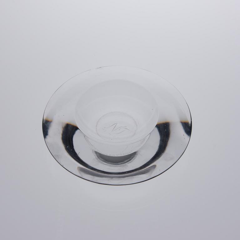 SKÅL, glas, signerad Aimo Okkolin Riihimäen Lasi Oy.