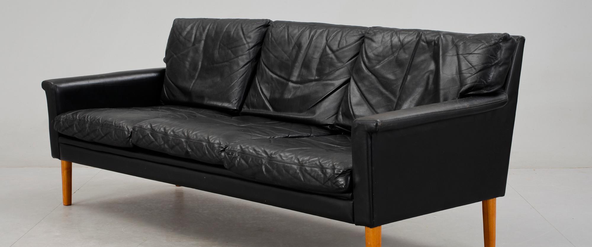 SOFFA, skinn, 1960-tal.