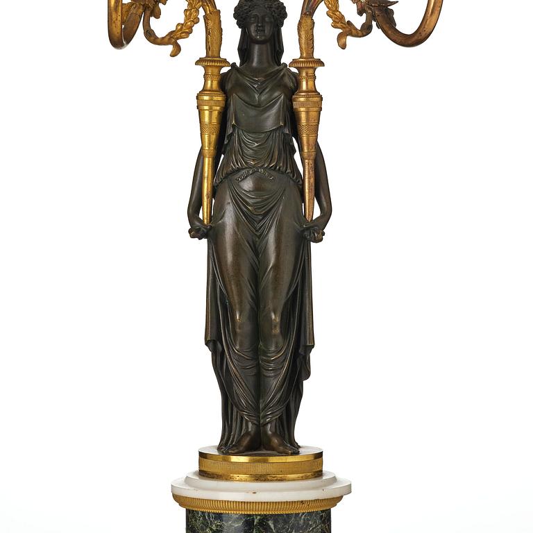 Kandelaber, för fyra ljus, Parisarbete, François Rémonds art, 1700-talets slut, Louis XVI.
