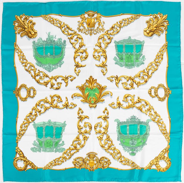 Hermès, scarf, "Carriages D'Or".