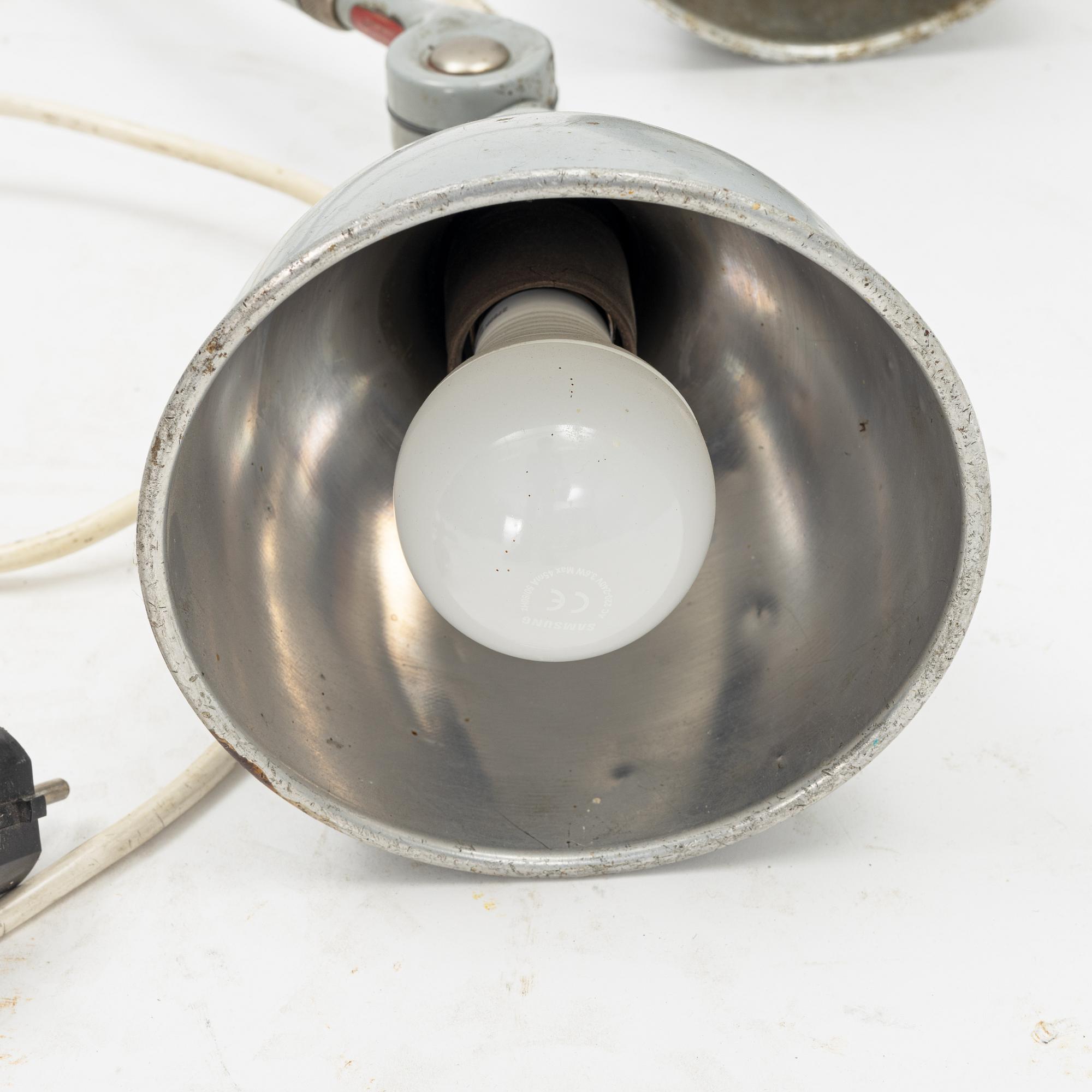 Industrilampor, ett par, PeFeGe, 1900-talets mitt.