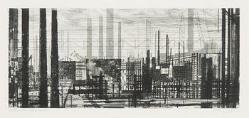 Evald Okas, etsning och akvatint, signerad och daterad 1964.