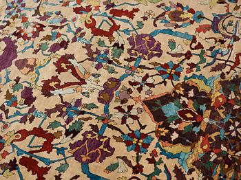 MATTA. Antik silke Keshan s.k. Motachem. 202,5 x 136,5 cm.